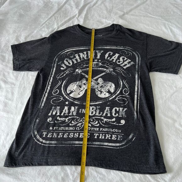 Johnny Cash Vintage Style T-Shirt, Women's Small, Black Acid Wash - Picture 5 of 8